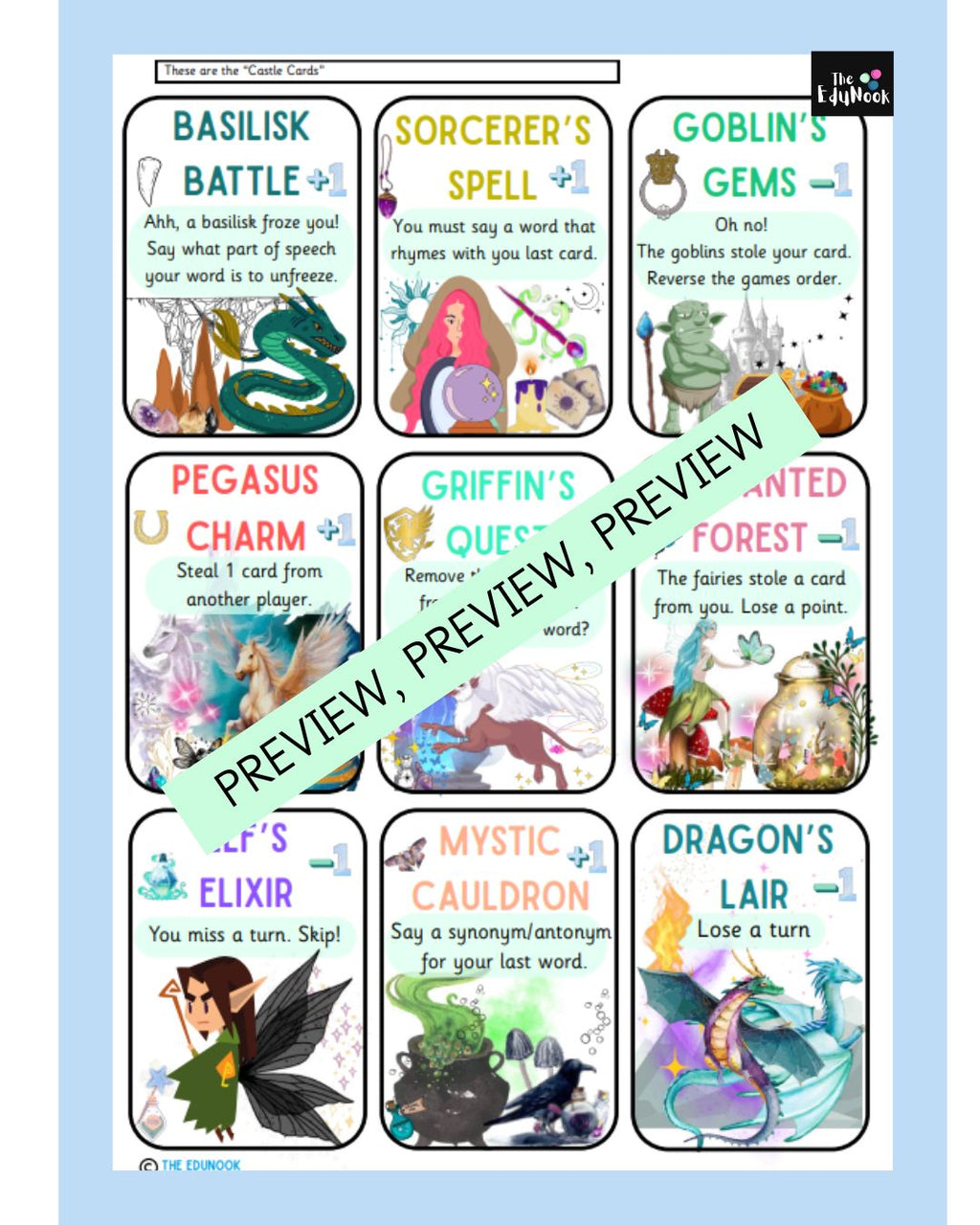 oa ow Castle of Sounds Reading Game