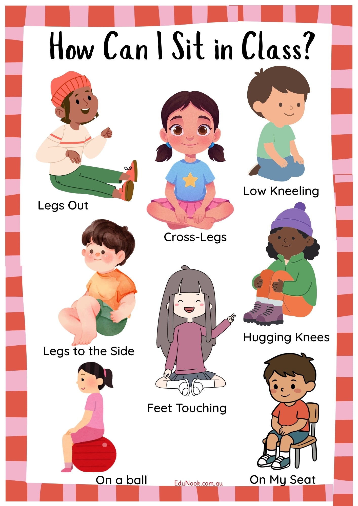 How Can I Sit in Class Poster