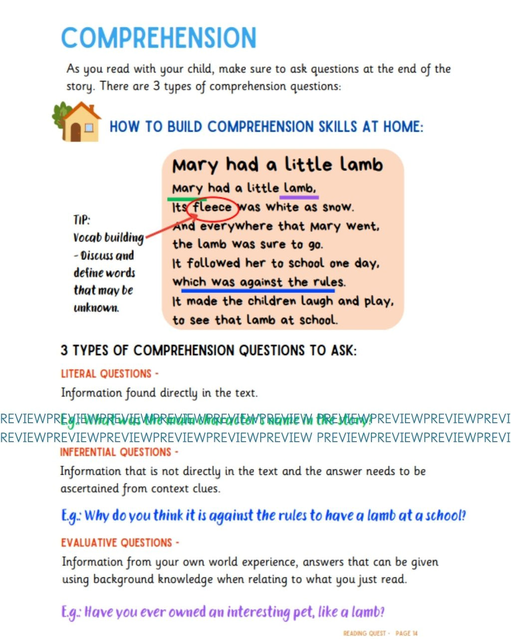 Reading Quest Hard Copy