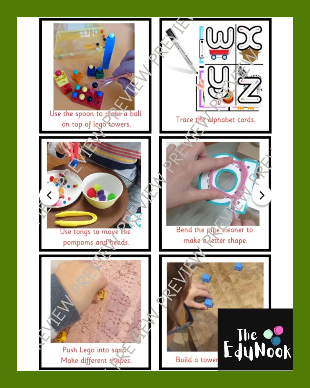 Fine Motor Kit Labels