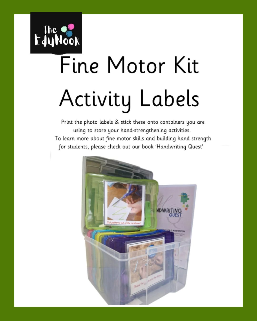 Fine Motor Kit Labels