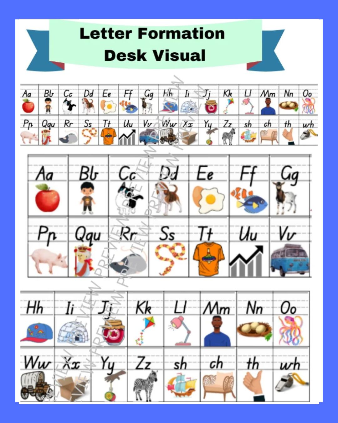 OG Alphabet Desk Chart