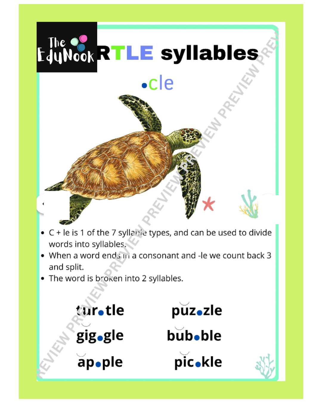6 OG Animal Syllable Posters