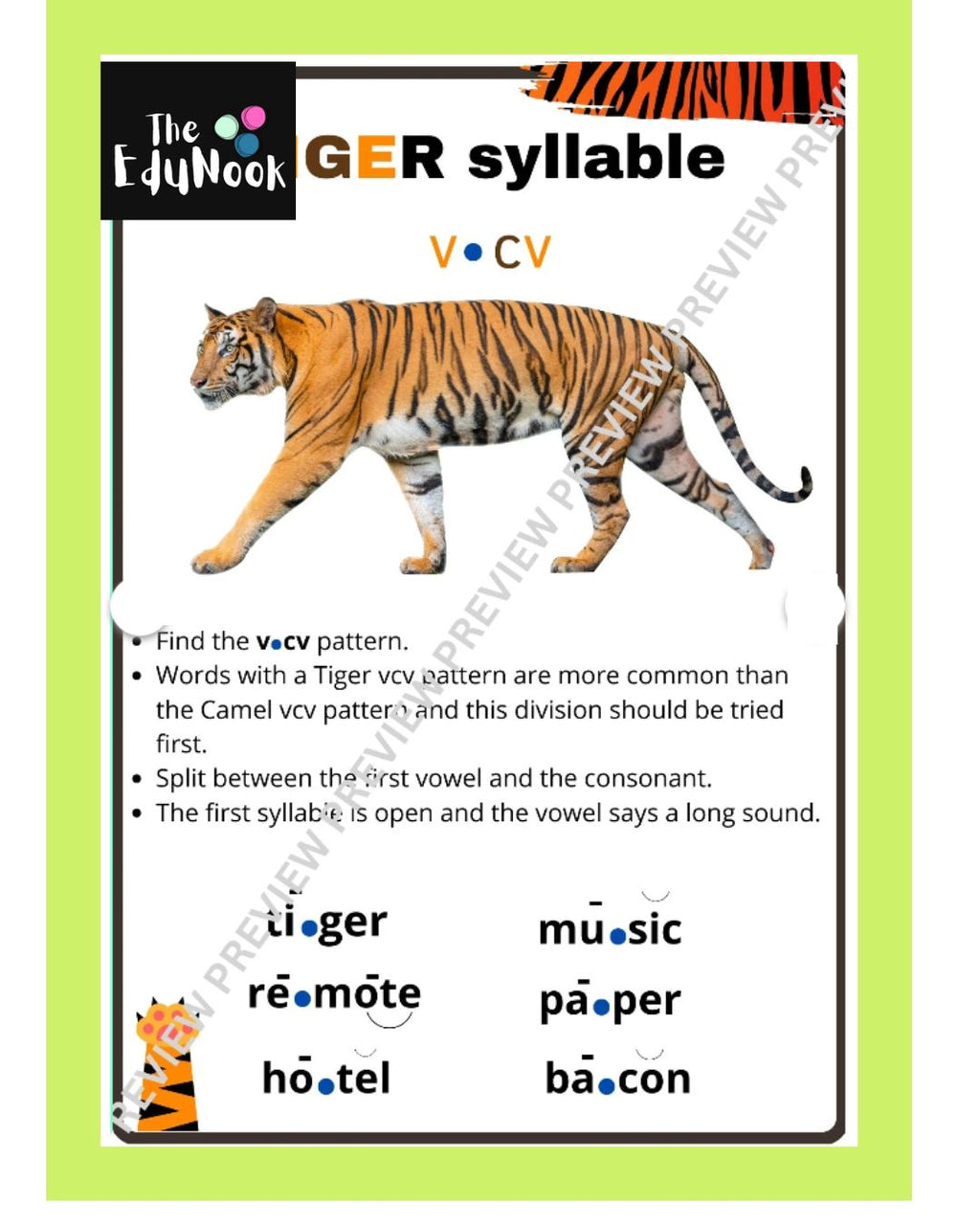 6 OG Animal Syllable Posters
