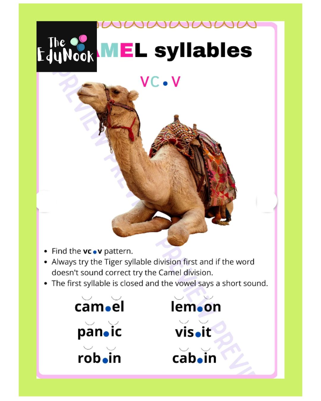 6 OG Animal Syllable Posters