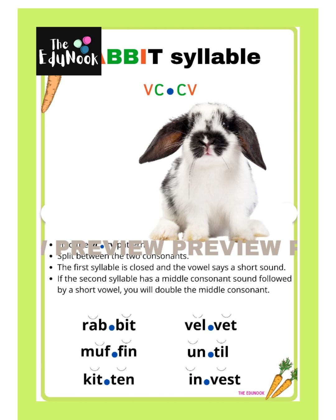 6 OG Animal Syllable Posters